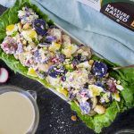 caesar potato salad flat lay