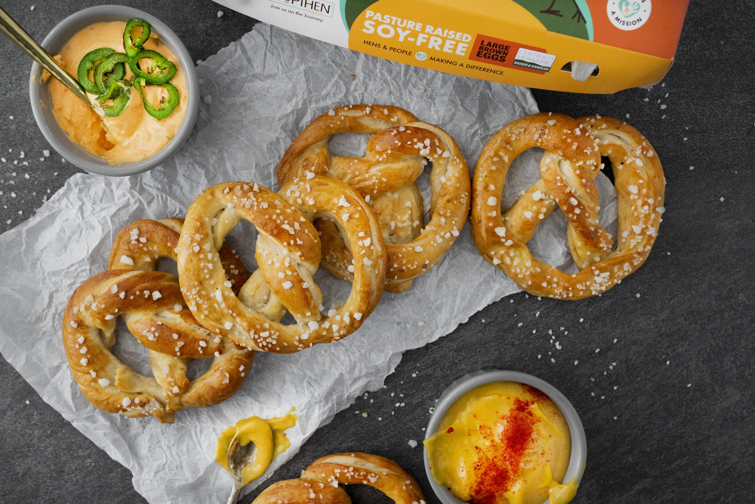 Easy Homemade Soft Pretzels (with dips!)